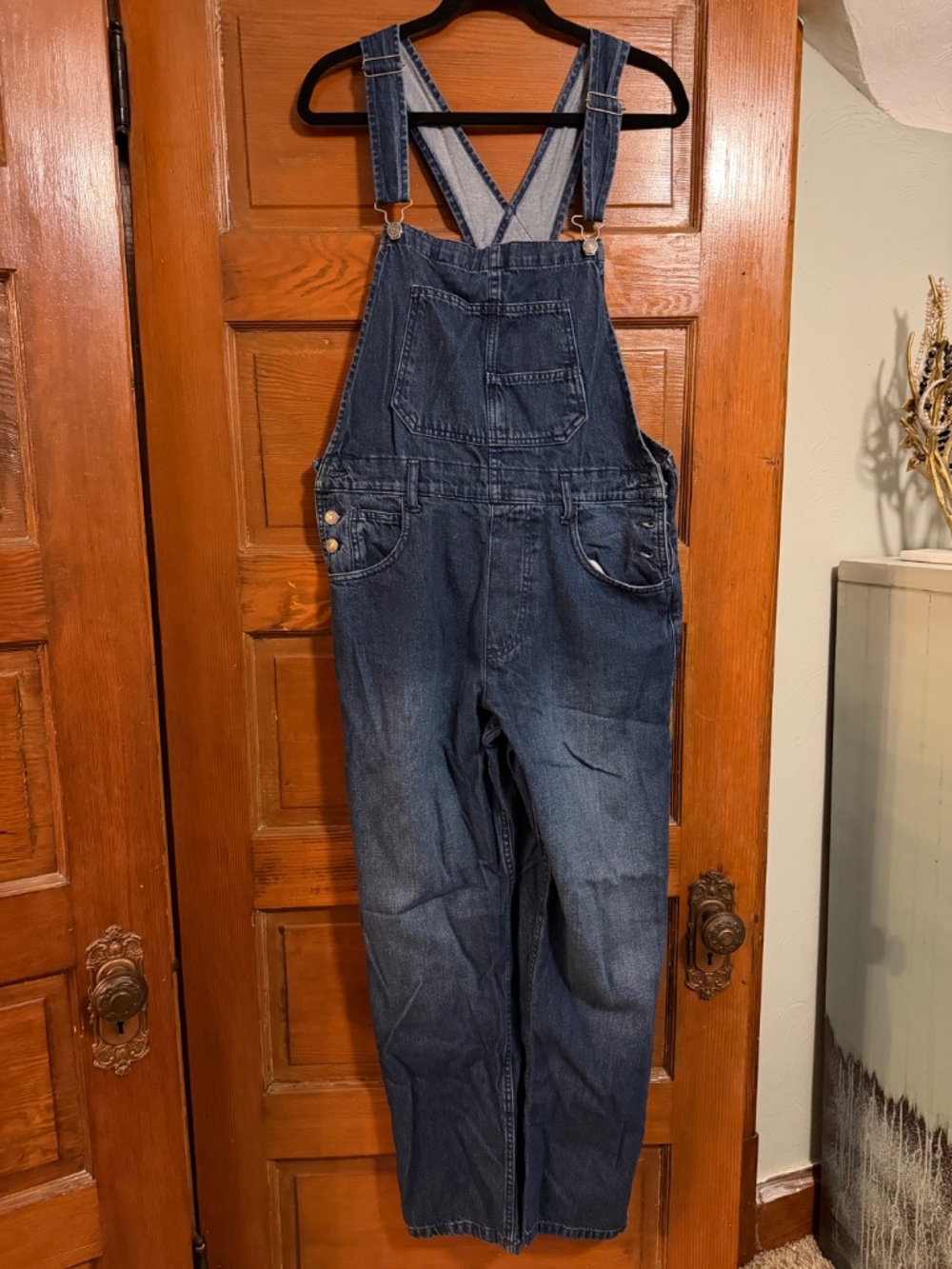 Free People We The Free Ziggy Denim Overalls Size Medium Blue - Picture 3 of 3